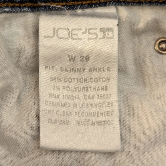 Joe's Jeans Cigarette Skinny medium Wash Jeans Sz 29 - Picture 9 of 15